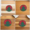 12Pcs Christmas Tree Felt Coasters Heat Insulated Cup Mats Festive Decor Winter Holiday Table Protectors Felt Coasters