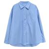 LUXI Women's Autumn Casual Solid Color Loose Silhouette Layering Shirt