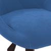 Vidaxl Swivel Office Chair, Blue, Upholstered In Velvet