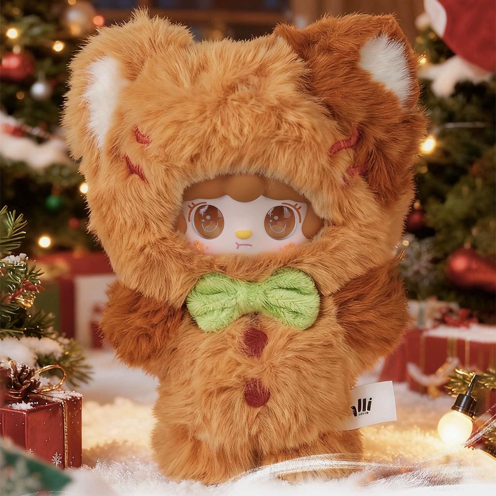 Yooki Christmas Jingle Bell Series Blind Box Kawaii Keychain Mystery Anime Figure Shaking Snow Bear Desktop Ornament Gifts Carry Mini Lightweight