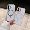 Crystal Color Magnetic Phone Case for Apple 17 Pro Max with Trendy Metal Lens Frame and Large Hole