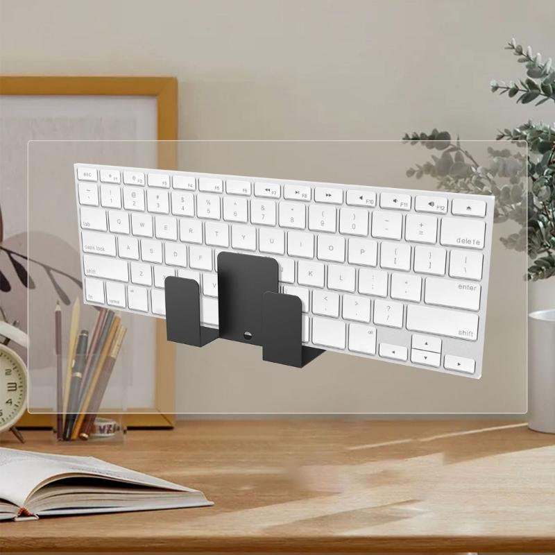 Space Saving Wall Shelf Metal Wall Support Organizers Stand with Protective Pad for Laptop and Tablet