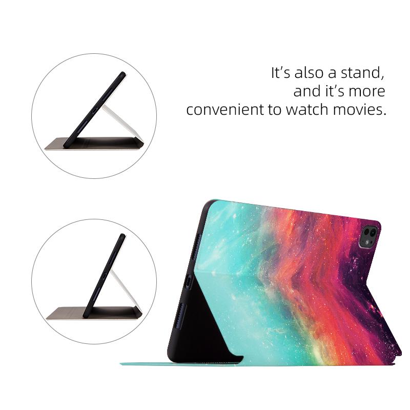 For iPad Pro 11 (2024) Case Pattern Print PU Leather Tablet Flip Cover