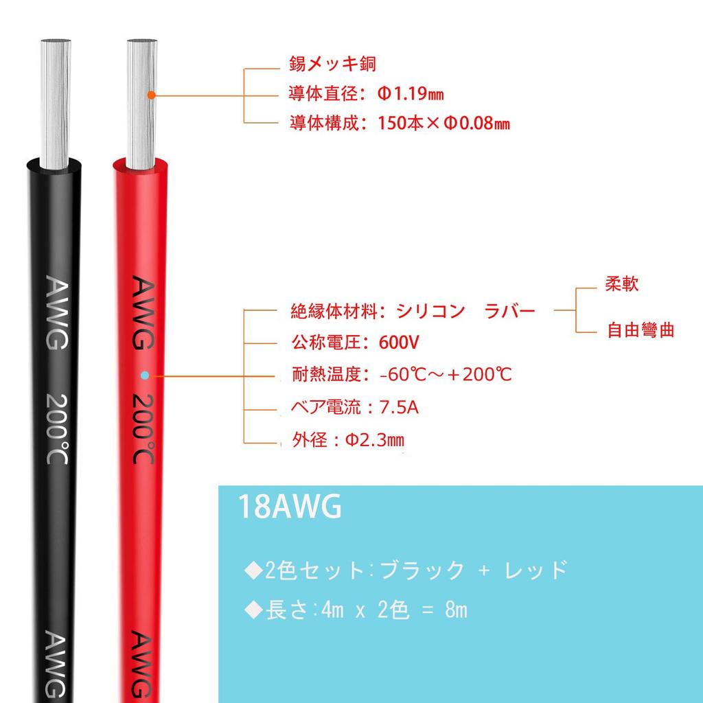 HaerknCbl 18AWG Silicone Wire Hook Up Wire Kit Electrical Cable Flexible Silicone Wire Soft