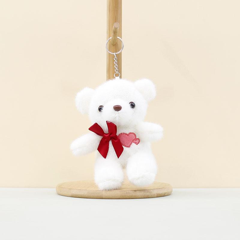 

Adorable Plush Teddy Bear Keychain Cute Animal Accessory For Bags And Keys