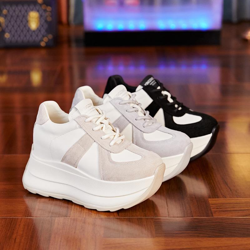 Small waist Forrest Gump shoes women's spring 2025 new breathable waffle dad shoes ins trendy versatile sports women's shoes