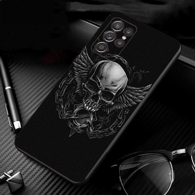 Skull Head Art Phone Case For Samsung S24 S23 S22 S21 S20 Ultra S20 S22 S21 S10E S20 FE S24 Plus