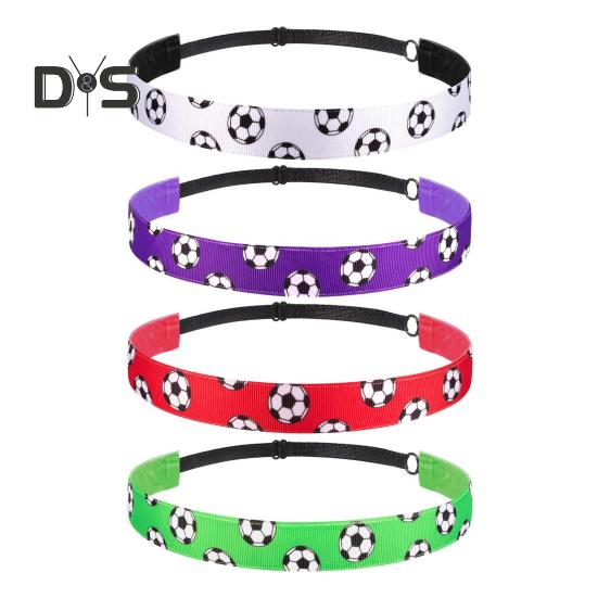 Faixa de cabeça de futebol antiderrapante faixa de cabelo atlética para futebol basquete futebol faixa elástica de suor para meninas esportes ao ar livre