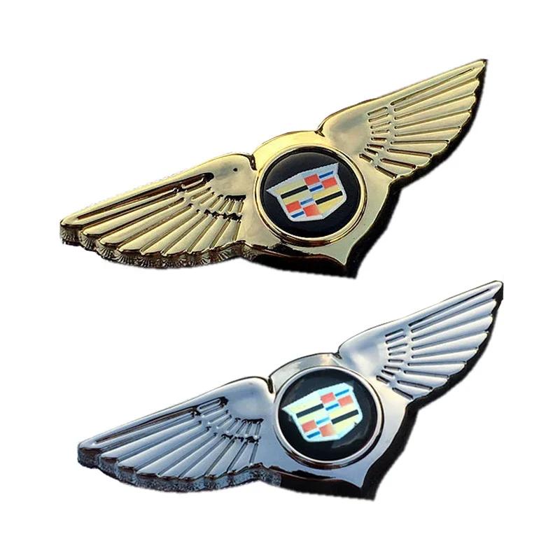 Car Front Grille Wings Emblem Badge for Cadillac Seville XT4 CT4 CT5 ATS STS CTS Escalade Coupe Exterior Accessories
