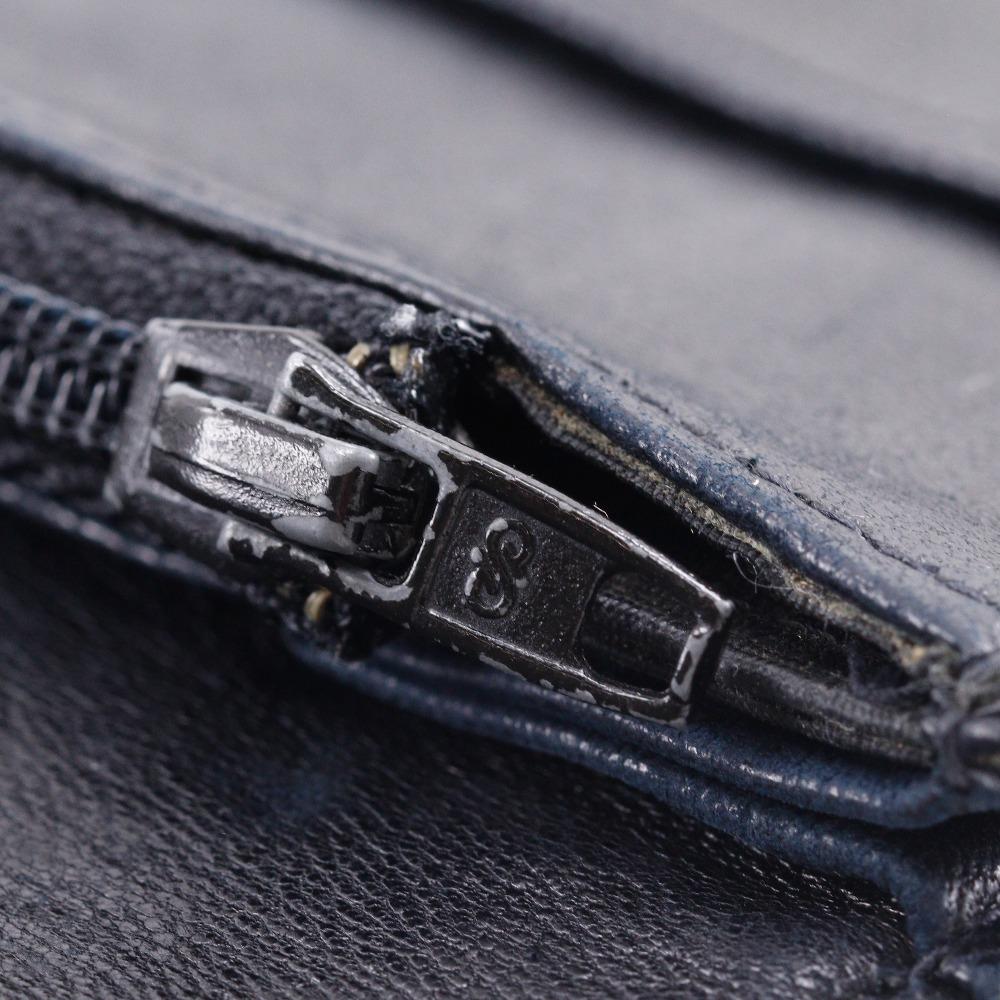 Chanel COCO Mark Purse Vintage Black Lambskin Women Used