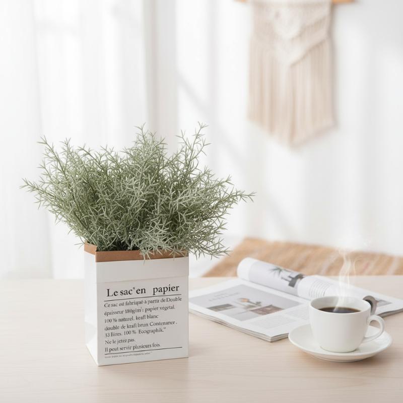 Lifelike Artificial Rosemary Stems Faux Greenery Herb Plant Decorations for Home Office DIY Crafts Kitchen Table Arrangements