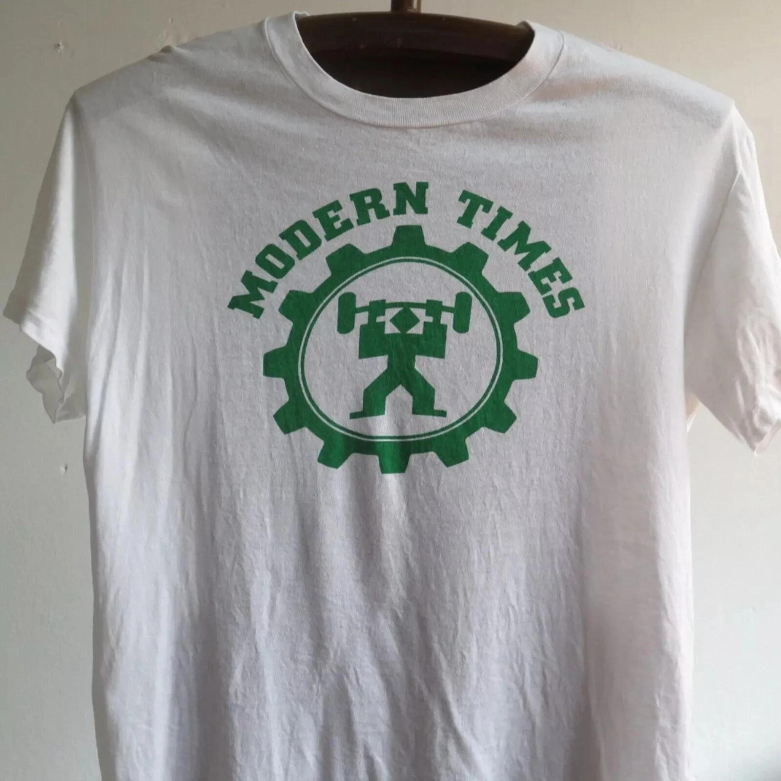 Vintage Modern Time T Shirt Modern Times Charlie Chaplin Movie Comedy Film 80 - XXXL