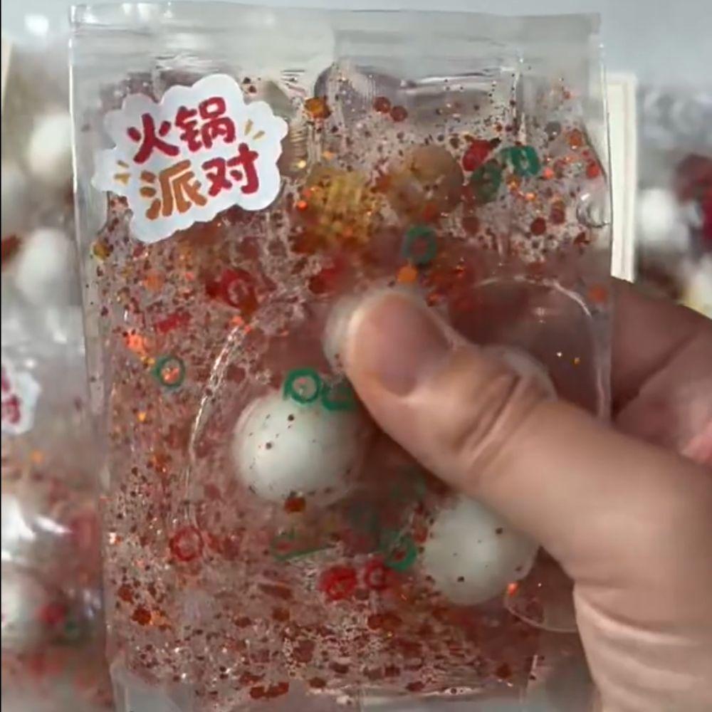 Crunch Sound Squeeze Bag Food Theme Crispy Handmade Balls Crunchy Squishy Ball Kids Adults