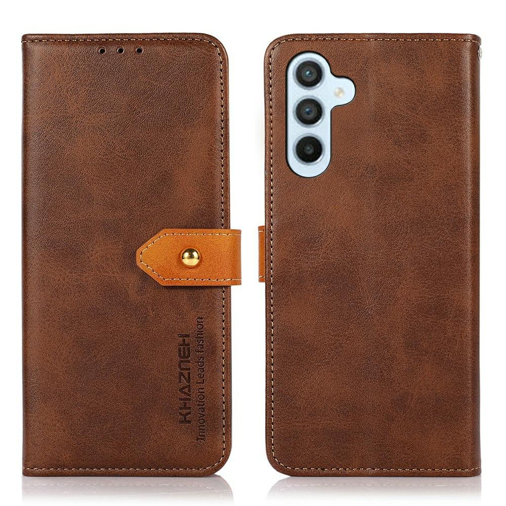 

KHAZNEH For Samsung Galaxy A17 Wallet Phone Case Stand Leather Flip Cover Brown