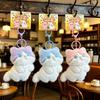 Cute Calico Cat Plush Keychain,  Bag Charm, Couple Gift Pendant Bag Plush Keychain Phone Car Keyring For Birthday Gift