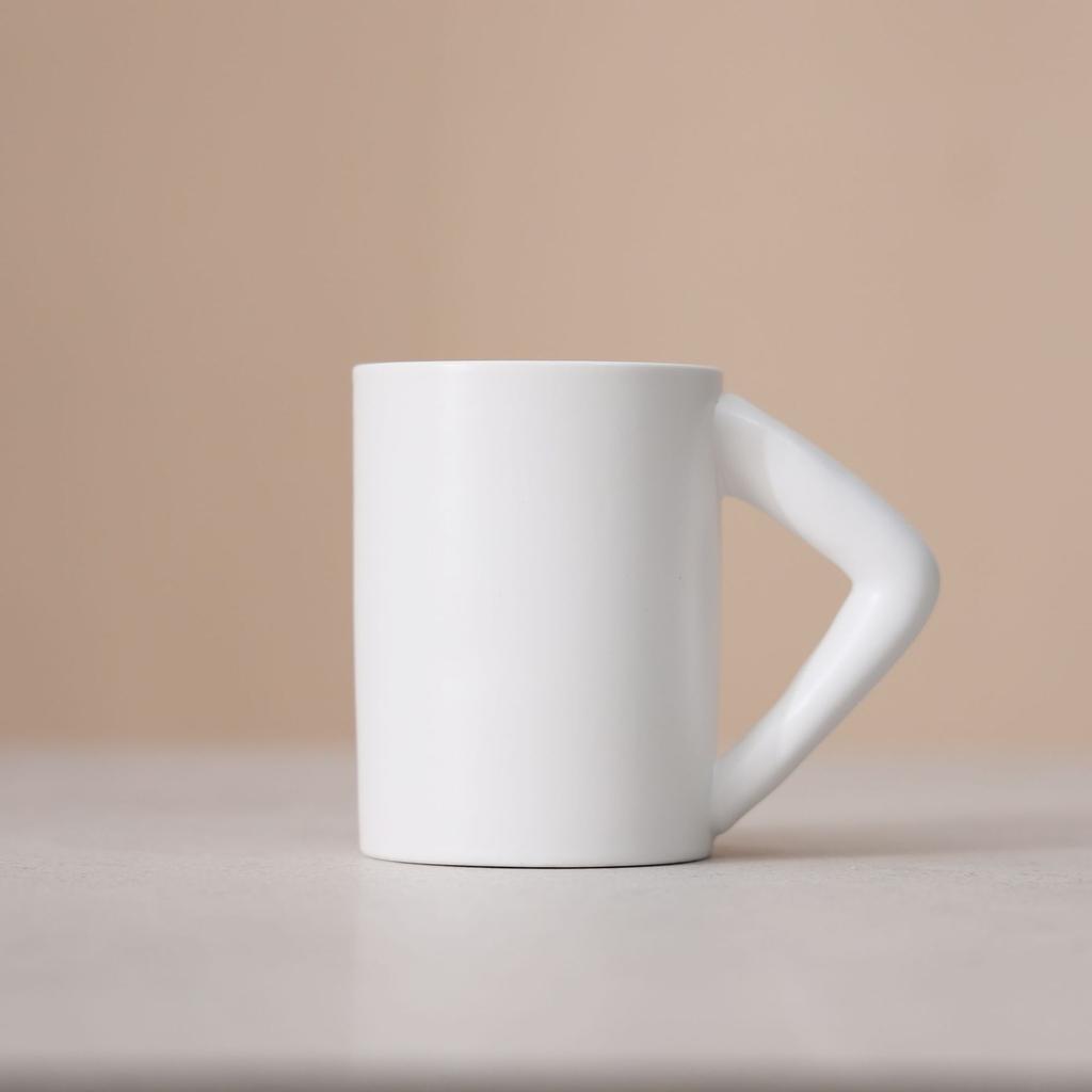 Ceramic Coffee Cup Large Capacity Macaron Color Mug Irregular Latte Cup