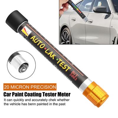 Penna per vernice per auto, test di controllo degli urti, penna portatile per test di spessore del rivestimento dell'auto, tester di rivestimento, misuratore di spessore della vernice impermeabile, 1 pezzo
