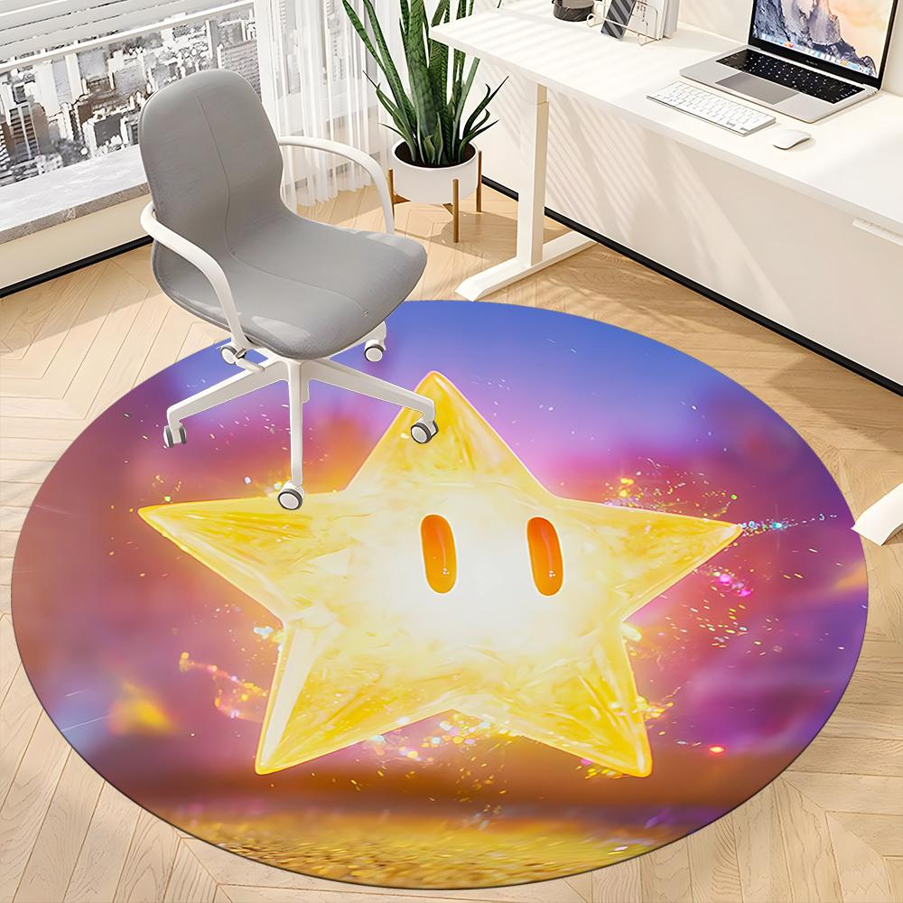 1pc Golden Star Chair Carpet for Office, Soft Flannel Throw Mat, Perfect for Office,Holiday Party Decoration Choice yy251113061