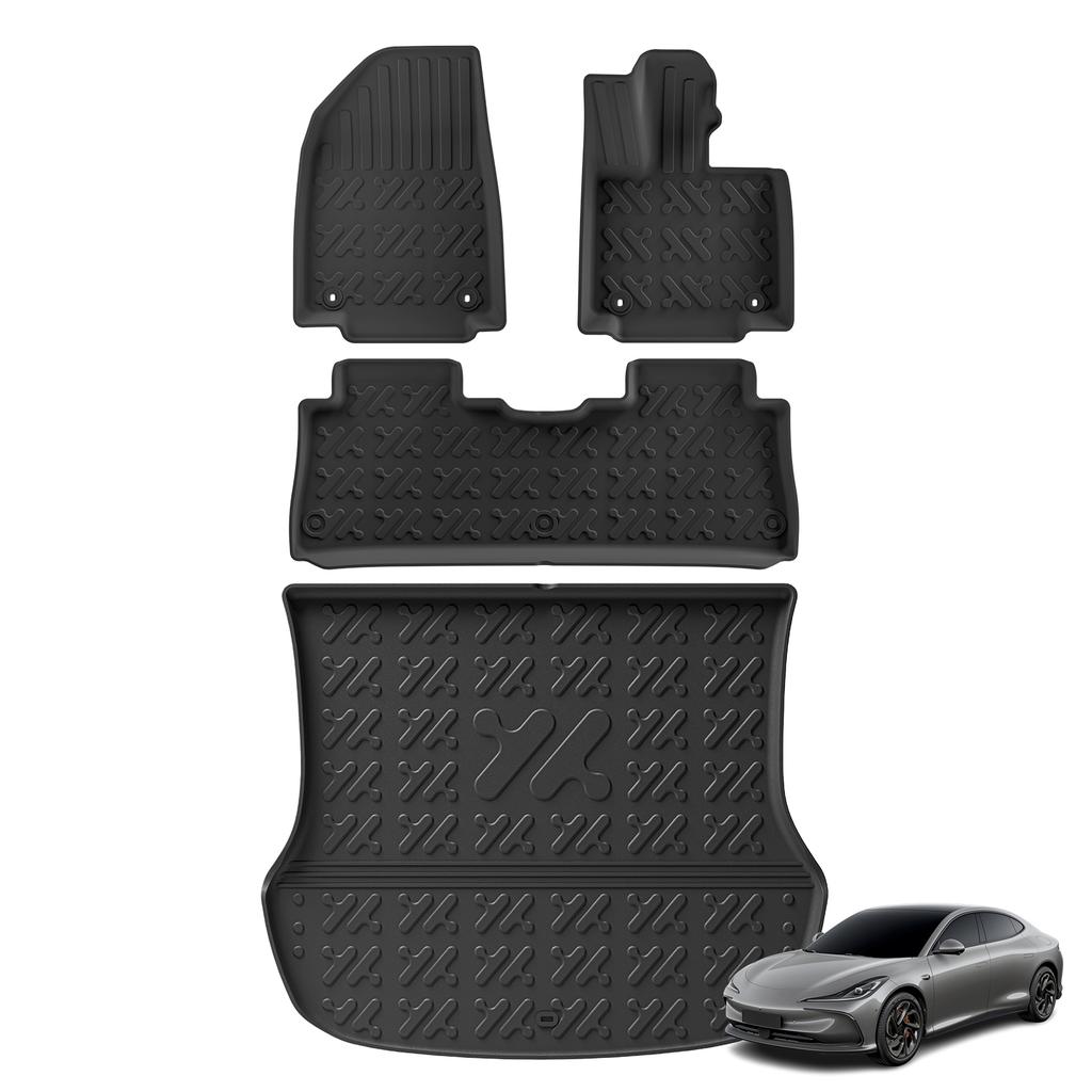 Smabee Right Drive for MG IM6 /IM LS6 2025-2027 Car Floor Mats Trunk Pad TPE Foot Pad All Weather Waterproof Accessories Black