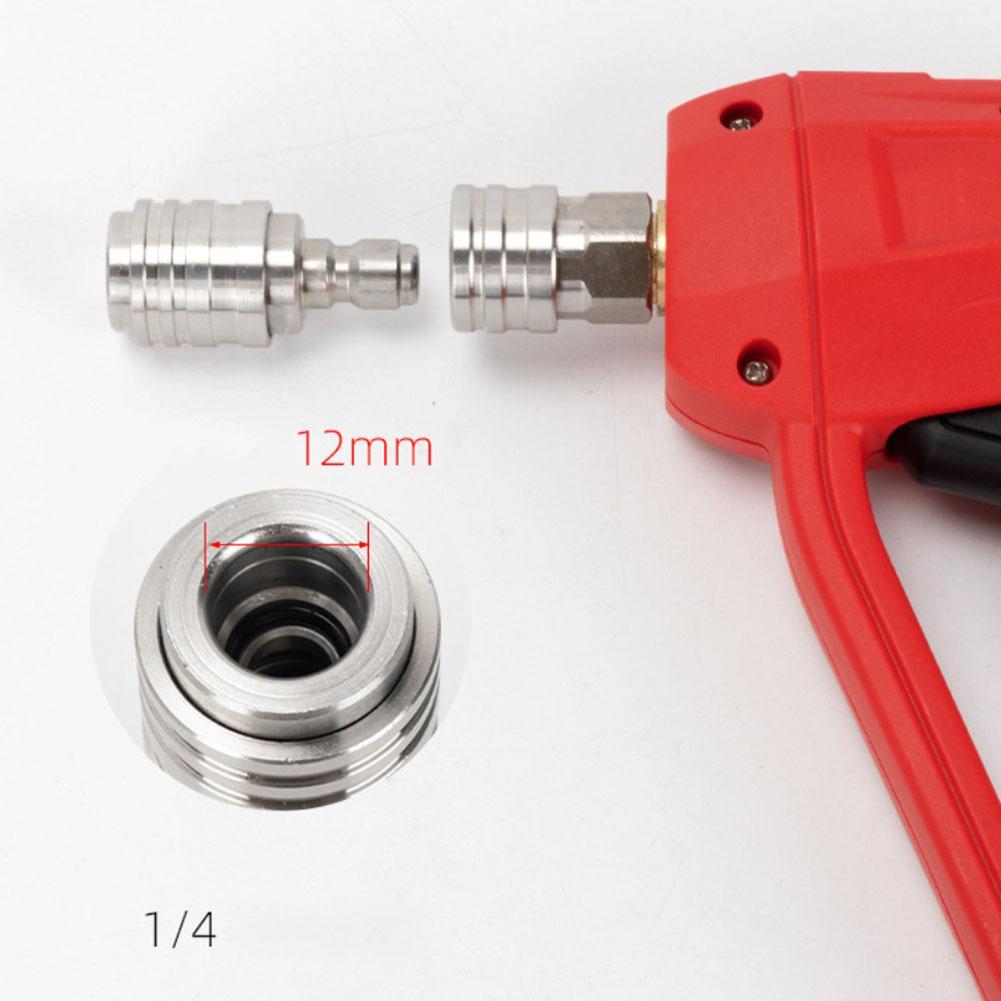 High-pressure Cleaning Machine 1/4 Self-locking Stainless Steel Connector Garden Watering Nozzle Connector Clamp Accessories