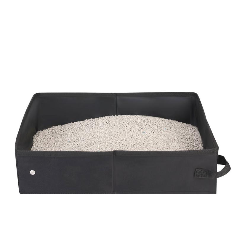 Foldable Cat Litter Box Made of Oxford Cloth, Portable Cat Toilet for Outdoor Use, Large Waterproof Cat Litter Box for Vehicles.