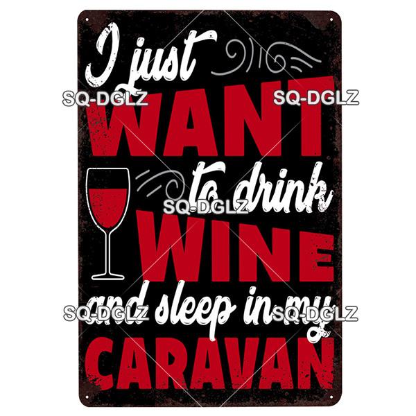 [SQ-DGLZ] Wine Metal Sign Vintage Tin Sign Bar Wall Decor Metal Crafts Home Decor Painting Plaques Art Poster Custom