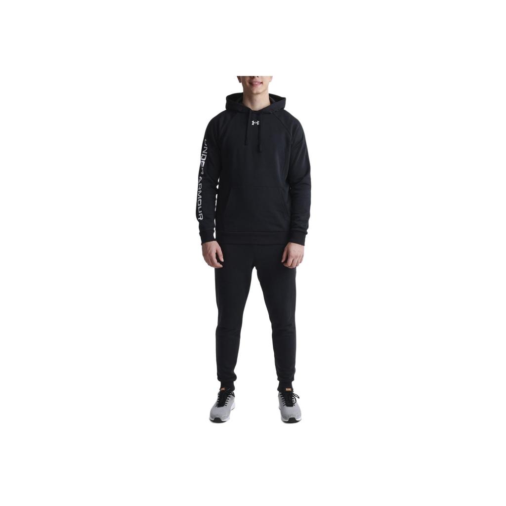 Under Armour Jednofarebná s kapucňou s dlhým rukávom Tepláková súprava Muži Teplákové súpravy Čierna 1379768-001