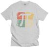 Retro Square Pi Symbol Gift T Shirt Men Cotton Tshirt Leisure Tee Short Sleeves Math Equations Teacher Geek T-shirts Loose Fit