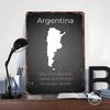 Argentina Map Metal Poster Customized Wall Art Retro Vintage Tinplate Signs for House Decor Room Decoration At Home Man Cave