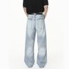 MTLCLOTHES Men's Clothing | Cleanfit Vintage Wash and Drop Jeans Men's Loose Wide Leg Straight Pants
