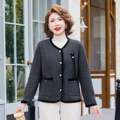 Vêtements nouveaux printemps et automne veste tempérament vêtements pour femmes d'âge moyen et âgées mode haut décontracté