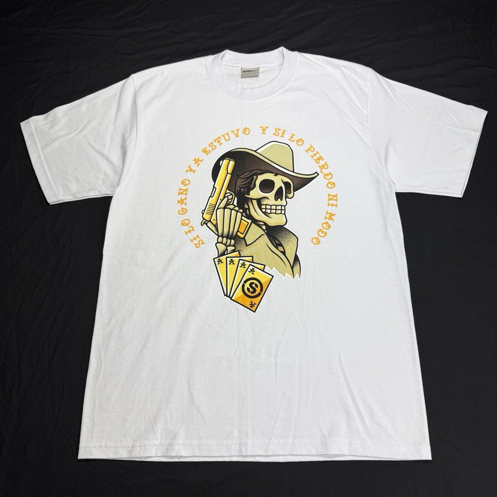 NWOT Streetwise Cowboy Skeleton Gun Graphic T Shirt White Mens Large Los Angeles S разноцветный