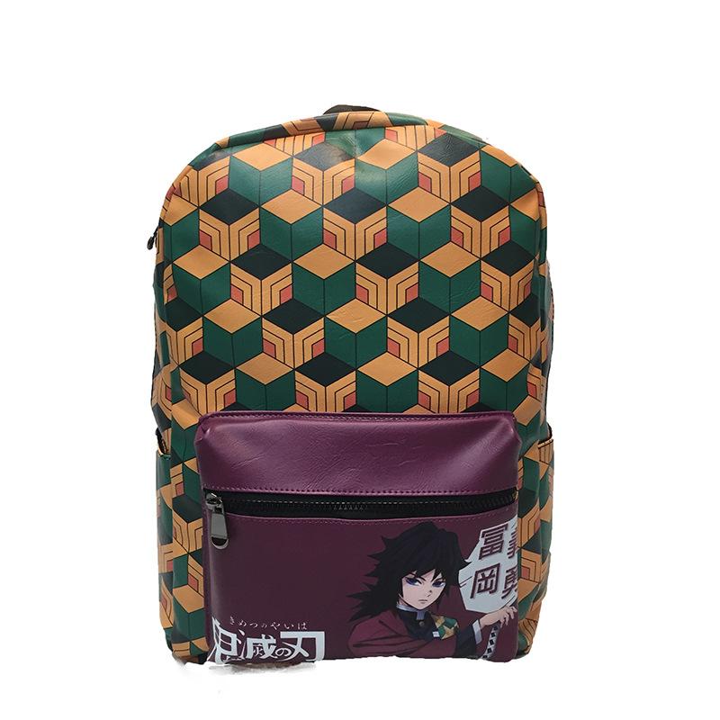 Japan cartoon comics Demon Slayer Fashionable and Unique Travel Backpack Student Shoulder Bag 0002 CLE