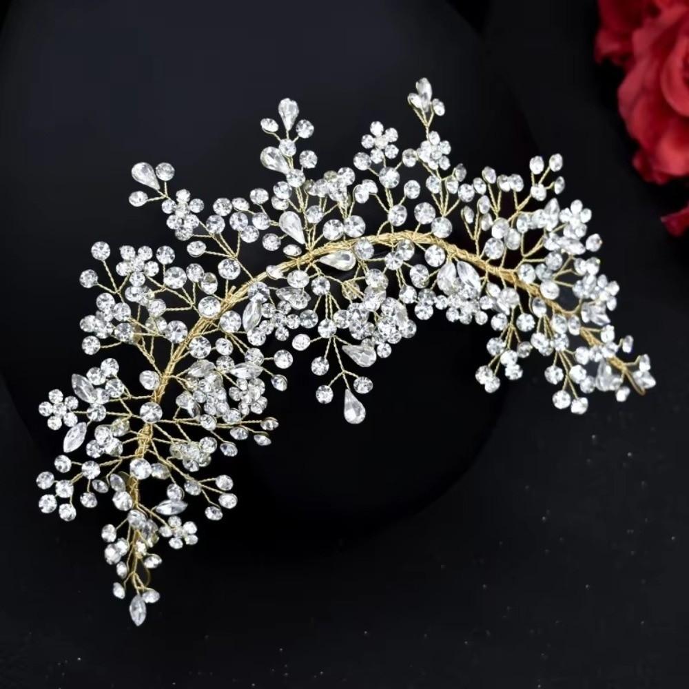 Zinc Zinc Alloy Base Bridal Headbands Sparkling Hair Accessories Vintage Wedding Tiaras Bridesmaid Accessory