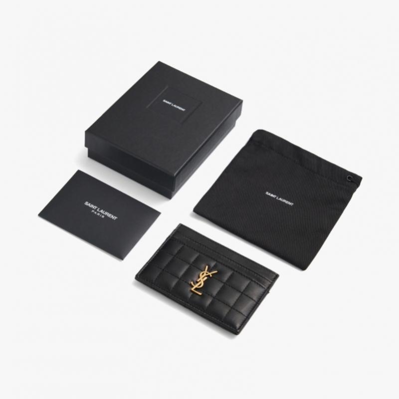 Saint Laurent Cassandra Monogram Matelass  Steppung Gold Kartenetui 742760 Aabvp 1000
