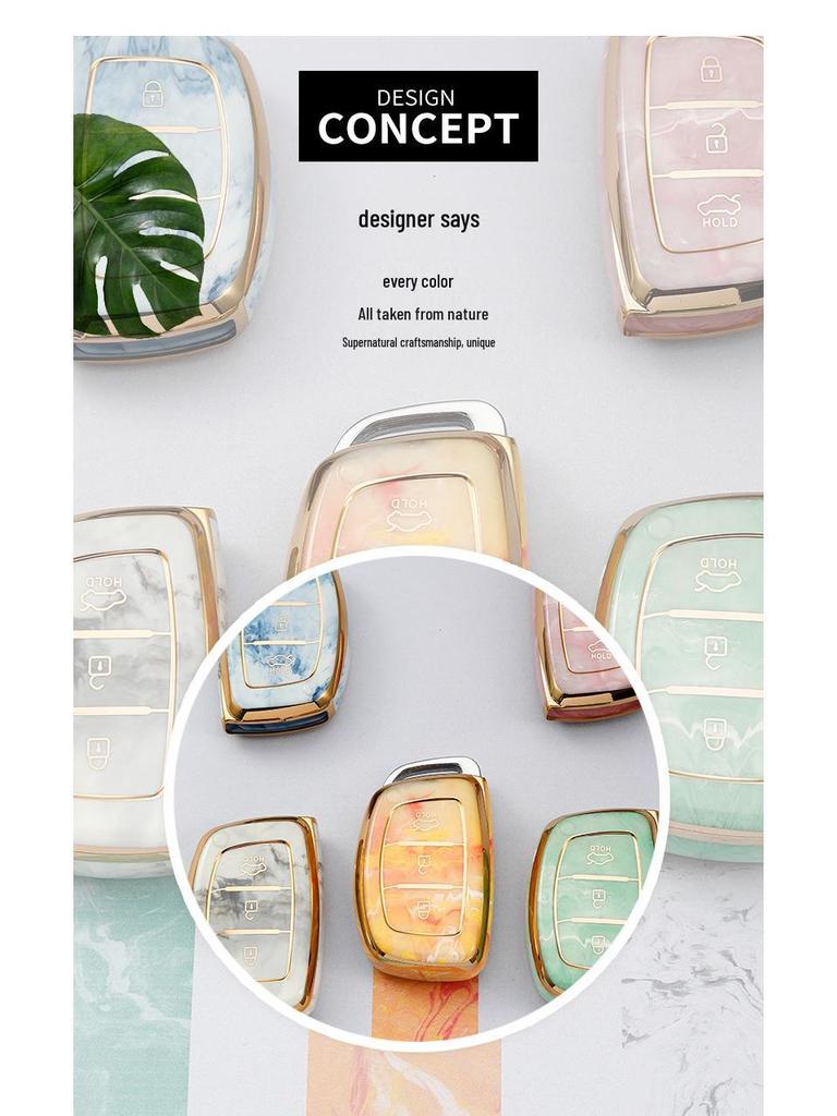 Moderne Autoschlüsselhülle für ix25, ix35, Sonata, Elantra, Mistra - Schützende Schale Tasche