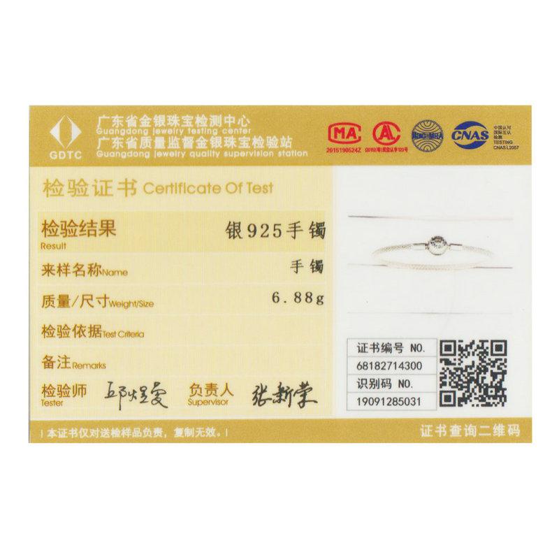 WOSTU 100% 925 Silver Original Bracelets Snowflake Blue Eyes Zircon Chain Fit Women Bracelet & Bangle Luxury Jewelry