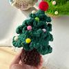 Hand Knited Christmas Tree Gift Santa Claus Christmas Eve Gift Handmade Crochet Colorful Christmas Tree Keychain Car Pendent