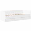 VidaXL Day Bed with Drawers, Sofa Bed with Storage, Guest Bed, Living Room Bedroom Furniture, Modern, White 3280825