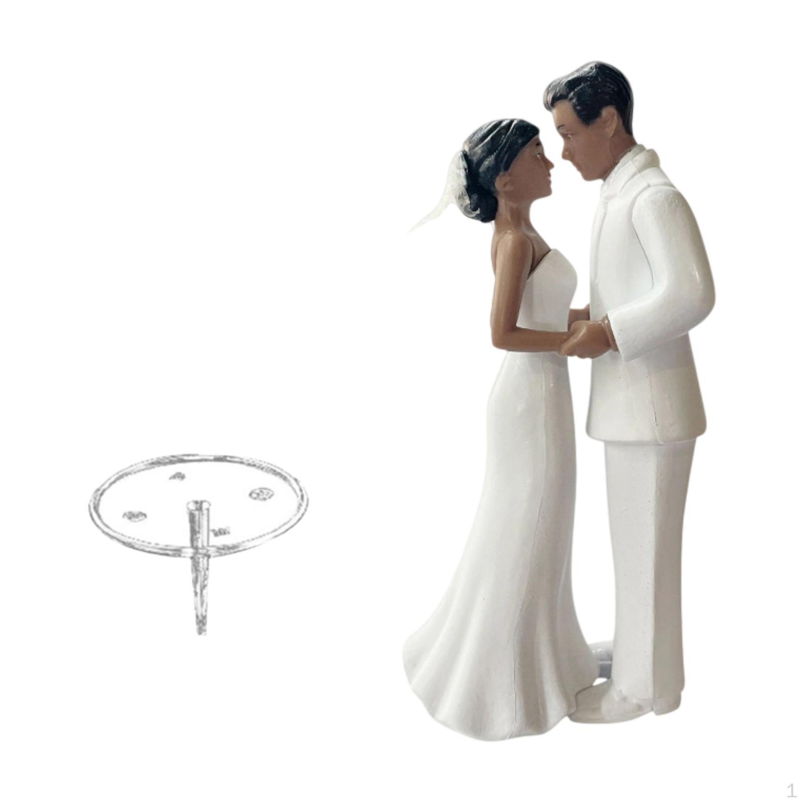 

Bride and Groom Figurine for Wedding Cake Decoration White Suit
