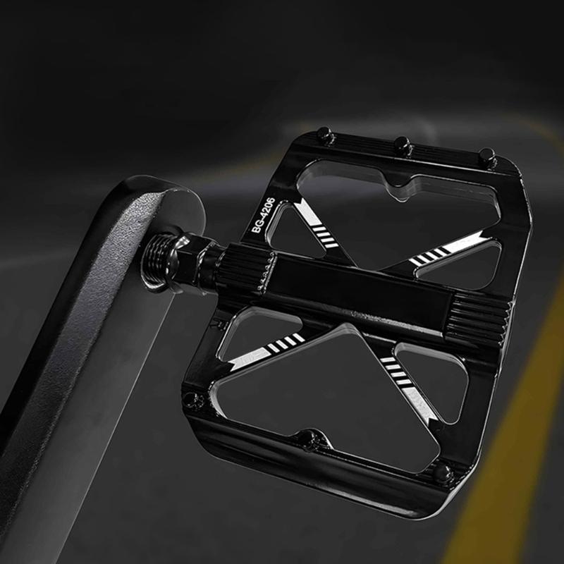 Mountain Bicycles Pedals Flat Pedals Bike Footboards Platform Nonslip Pedals 9/16" Nonslip Wide Platform Bicycles Pedals