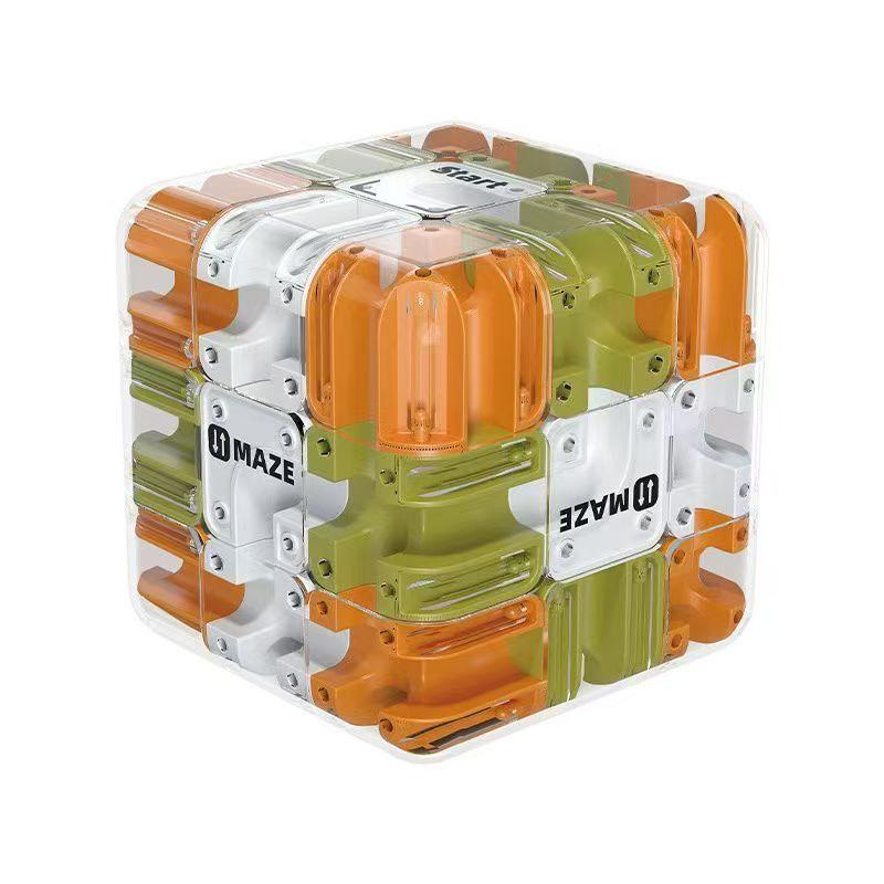 CUBE rotation puzzle 3D maze METAL BALL CUBE LOGIC GAME