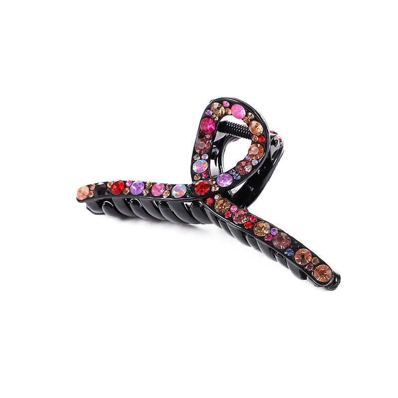 Elegant Rhinestone Diamond-Studded Shark Clip for Women