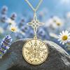 Dawapara Tetragrammaton Pentagram Necklaces Witches Knot Pendant Wiccan Protection Amulet Stainless Steel Jewelry