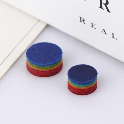 1Pc Rainbow Billiard Tip Replacement Pool Cue Tip For Snooker Sports Outdoor 6 Layers Hardness Snooker Tips Head Accessories