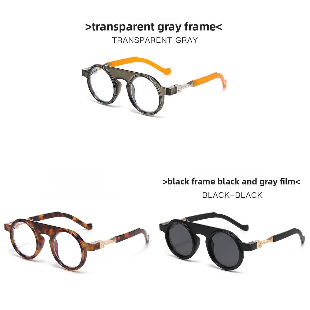 Vintage Mens Round Sunglasses With Uv400 Protection For Fashionable Streetwear