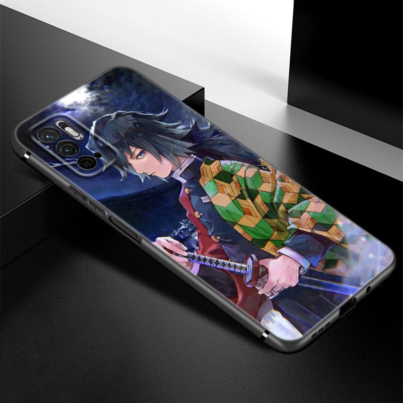 Anime Demon Slayer Phone Case For Xiaomi Redmi Note 7 8 9 10 Lite 11 11E 11T 12 Pro 11S 4G 10T 5G 8T 9S 10S Soft TPU Black Cover