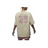 Jordan Letter Logo Print Round Neck Pullover Loose Short Sleeve T-Shirt With Drop Shoulder Women Tops Coconut-Milk HJ3963-113