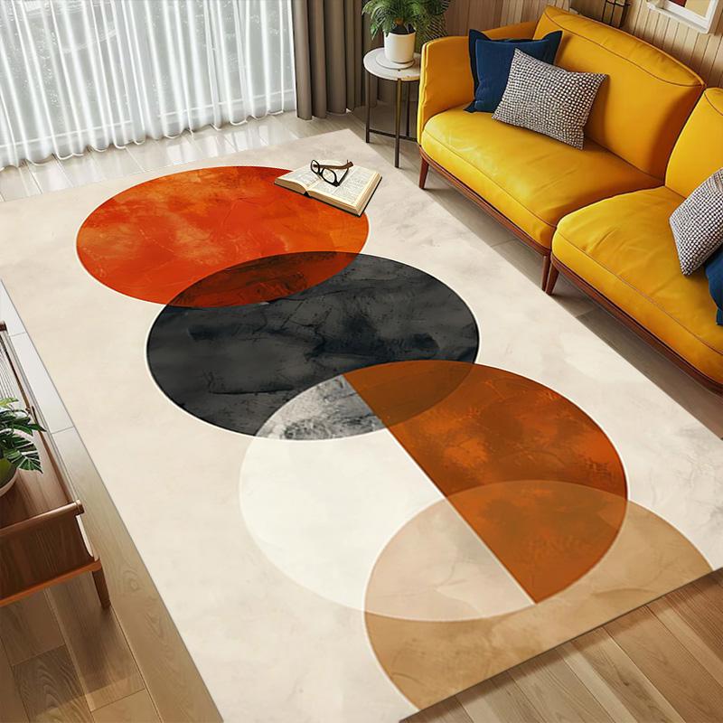 Kreise Komposition Wohnzimmer Rutschfester Bereich Teppich Weicher Teppich Für Schlafzimmer Spielzimmer Sofaecke Büro Heimdeko Fußmatte Weihnachtsgeschenk C9261216