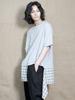 Deumakeu Unisex Pin Check Lab Short Sleeve Oversized T-Shirt Gray